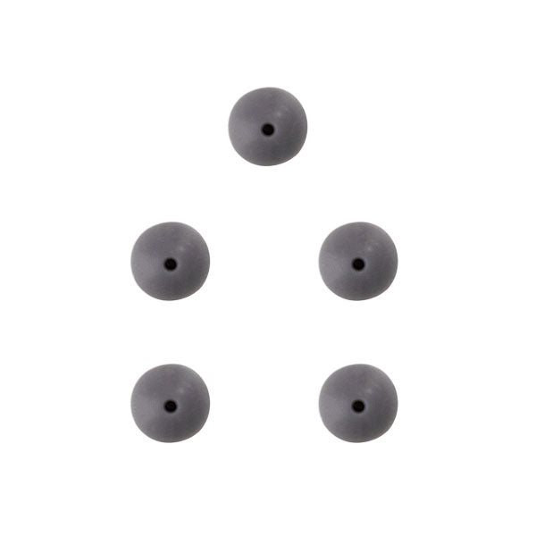Durable Siliconen Kralen 12mm 5 stuks 004 Grey