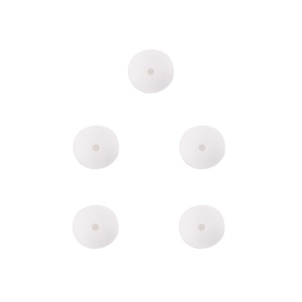 Durable Siliconen Kralen 12mm 5 stuks 009 White