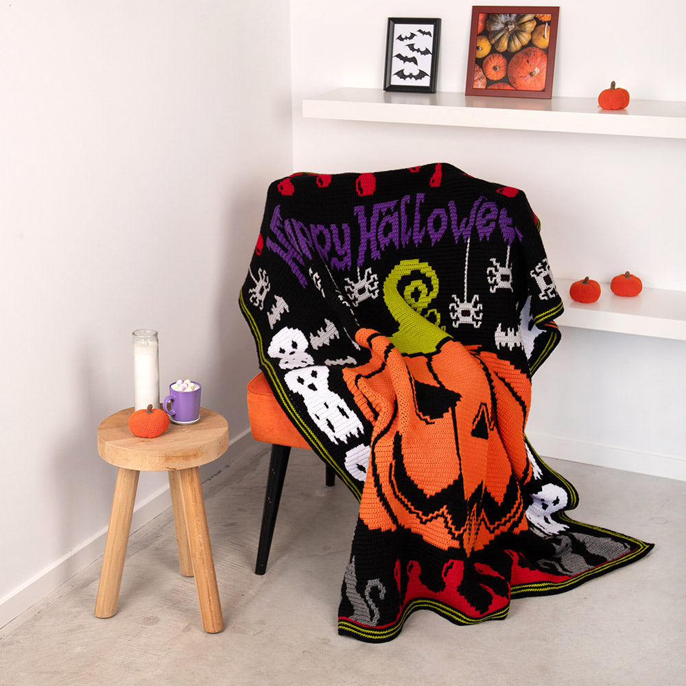 Spooky spectacle — gemaakt met Spooky Spectacle Deken Haakpakket