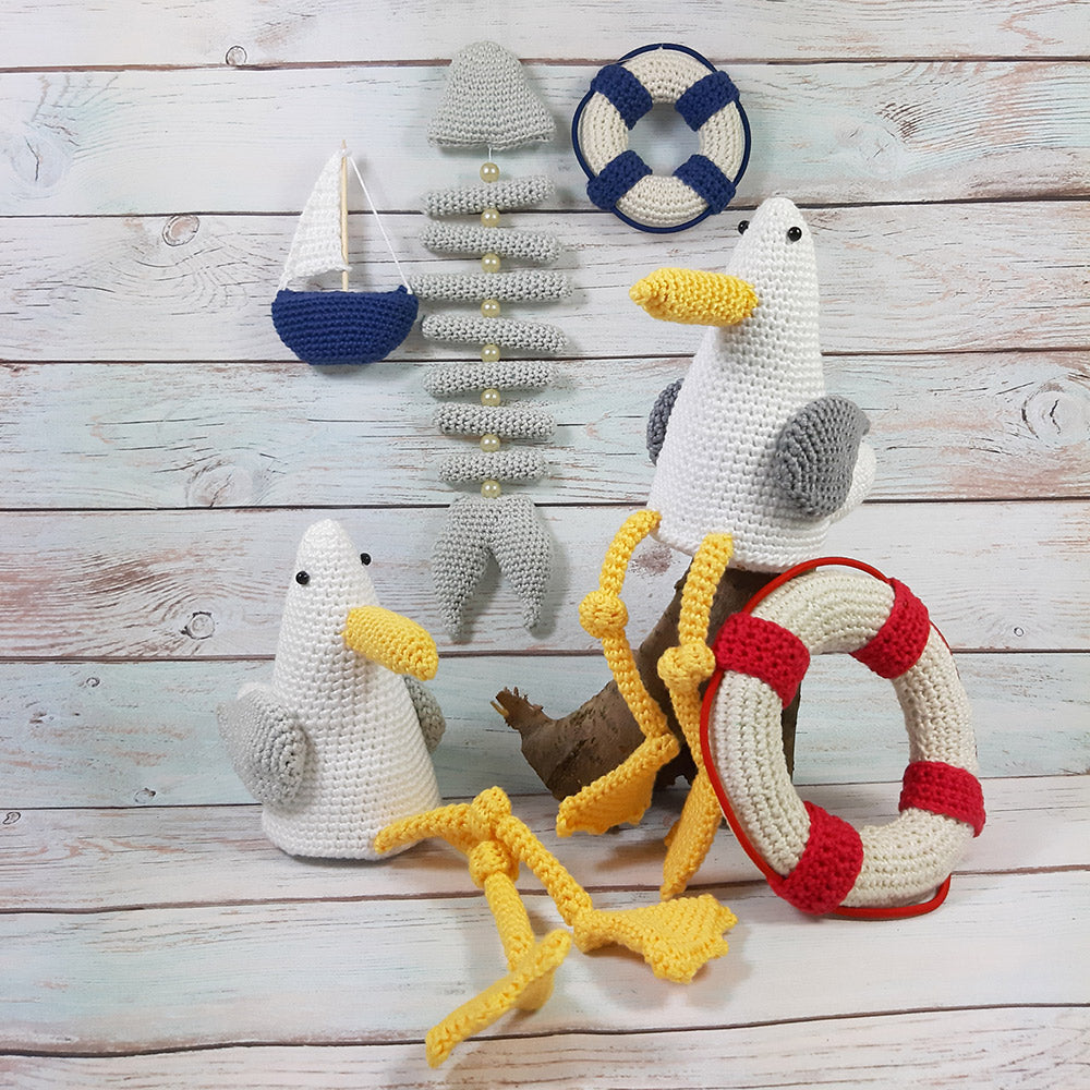 Strand en zee haakpatroon vis en boot — gemaakt met Strand & Zee - CB's Creations Haakpakket