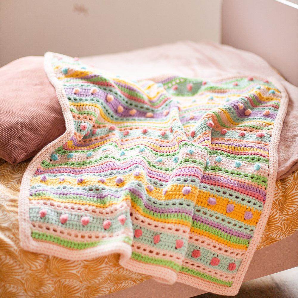 Striped Dot Baby Deken Haakpakket (7)