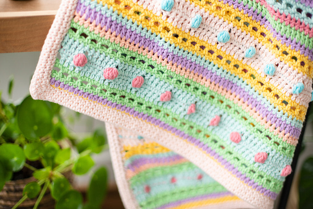 Striped Dot Baby Deken Haakpakket (3)
