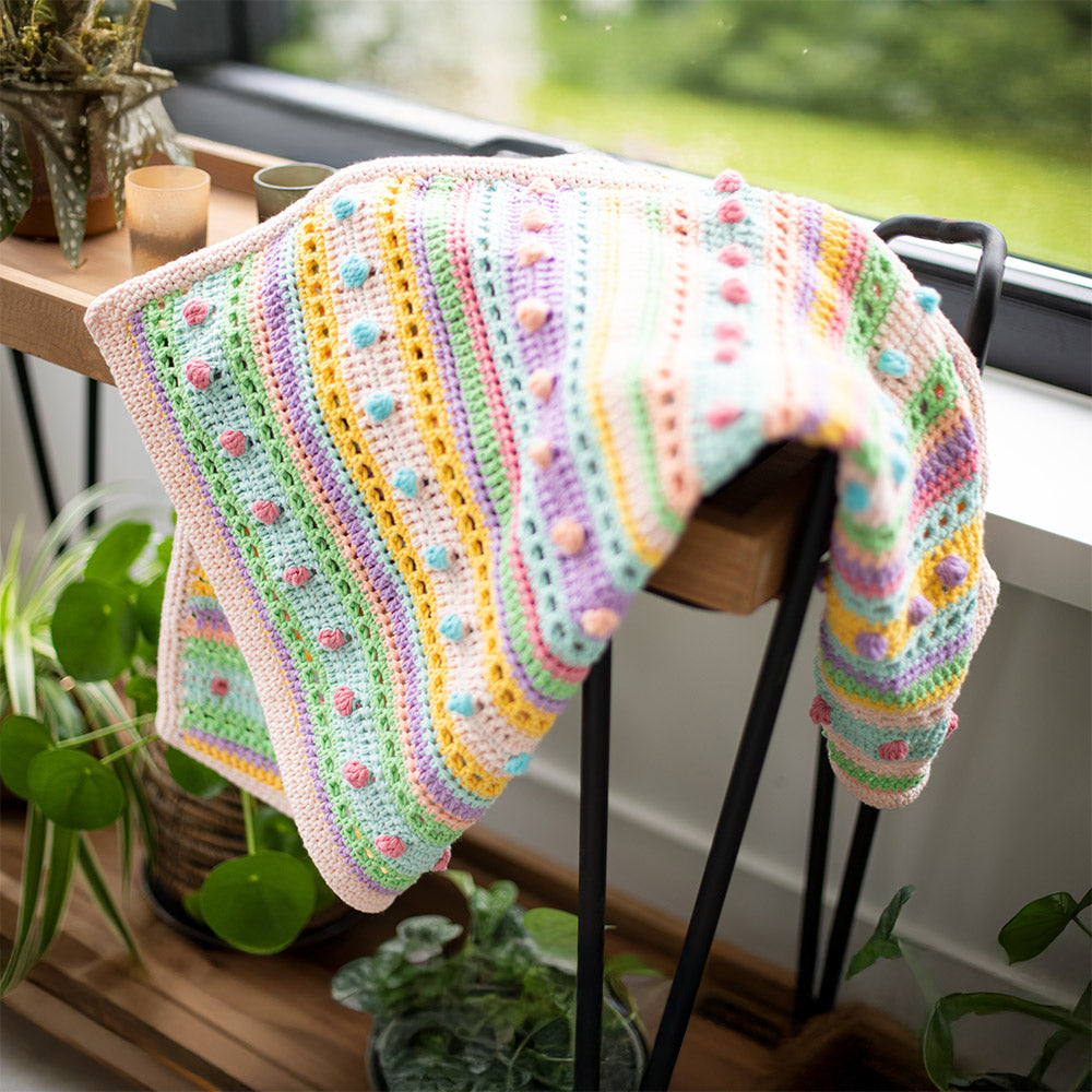 Striped Dot Baby Deken Haakpakket (5)