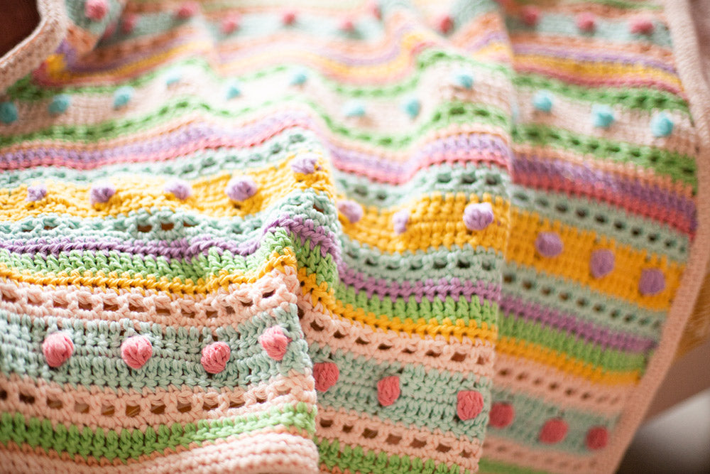 Striped Dot Baby Deken Haakpakket (8)