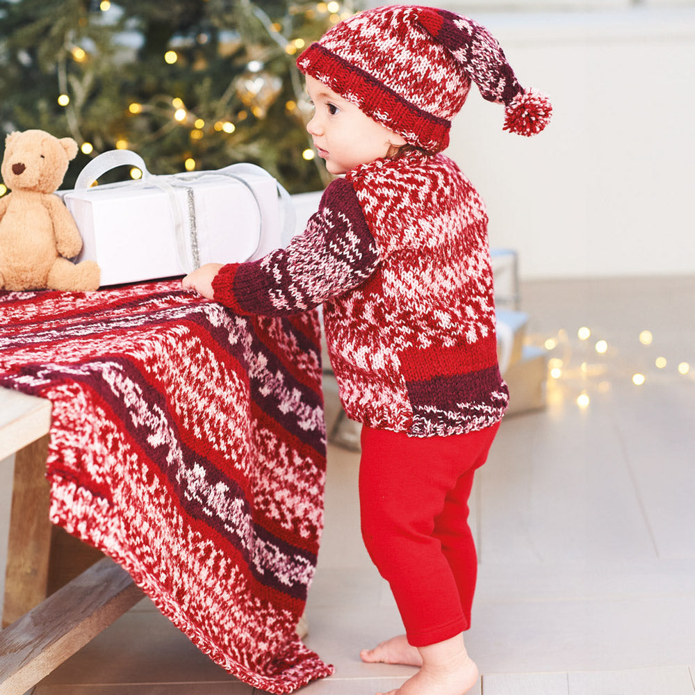 Easy fair isle pattern pp mb for web — gemaakt met Stylecraft breipatroon Easy Fair Isle Sweater, Blanket and Hat
