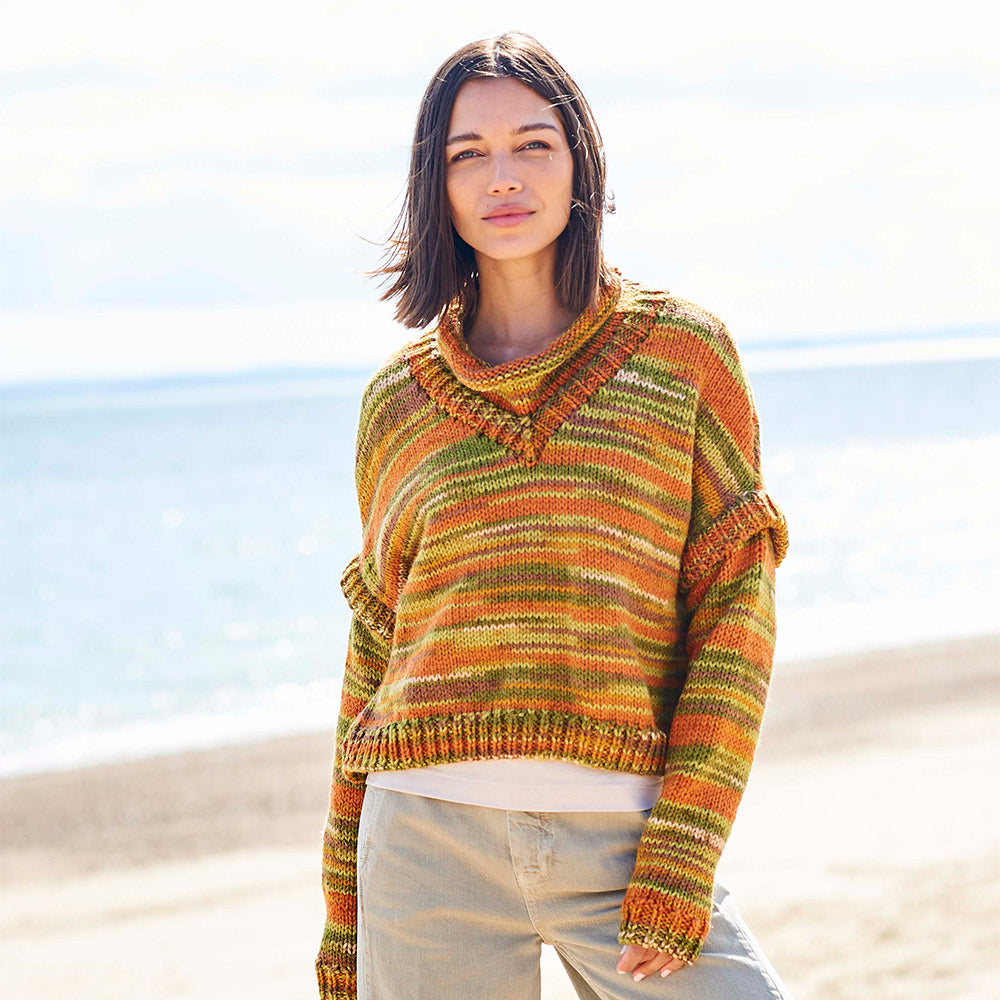 Stylecraft breipatroon For the Love of Stripes Poncho and Sweater (2)