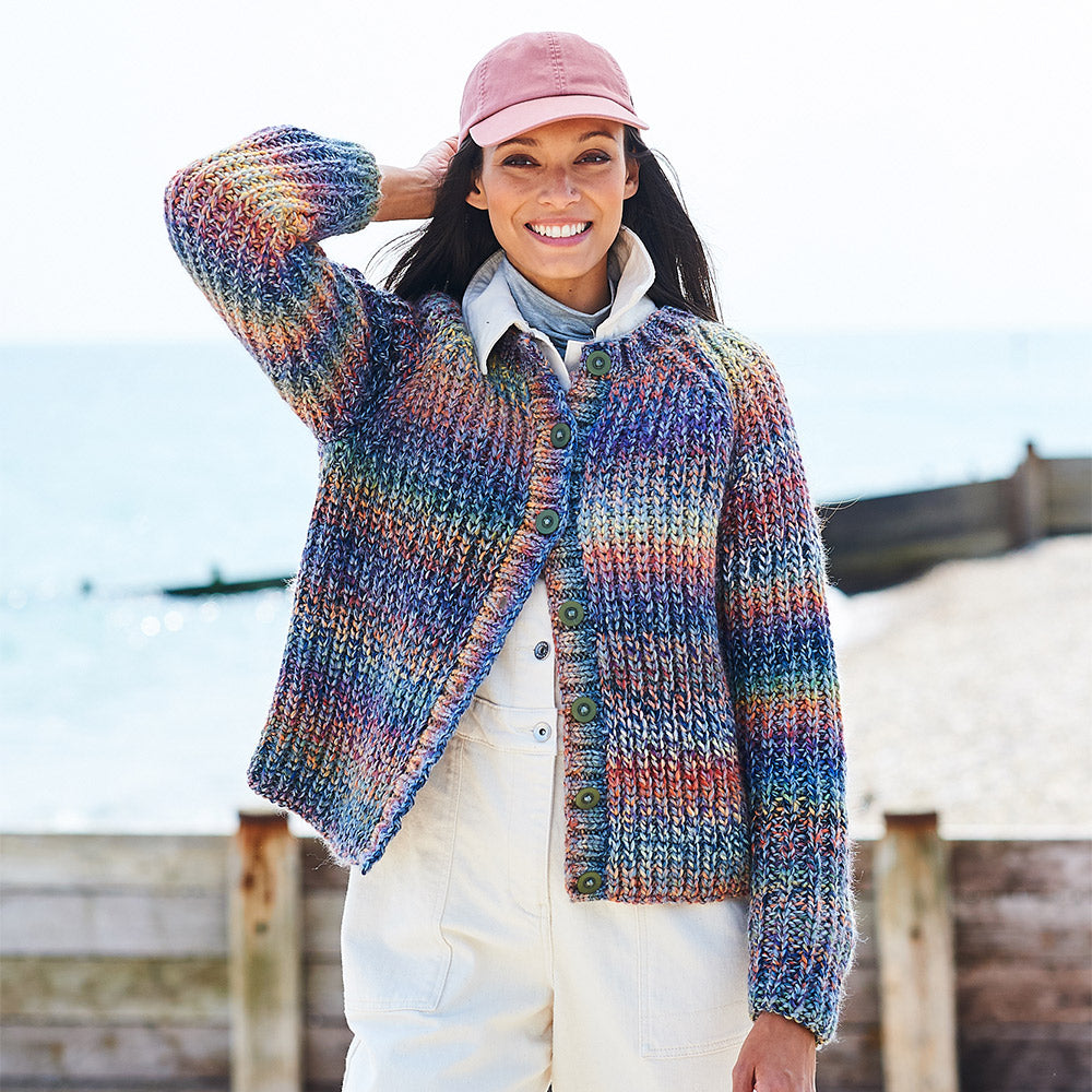 Cardie — gemaakt met Stylecraft Colour Vibe Sweater & Cardigan Breipatroon