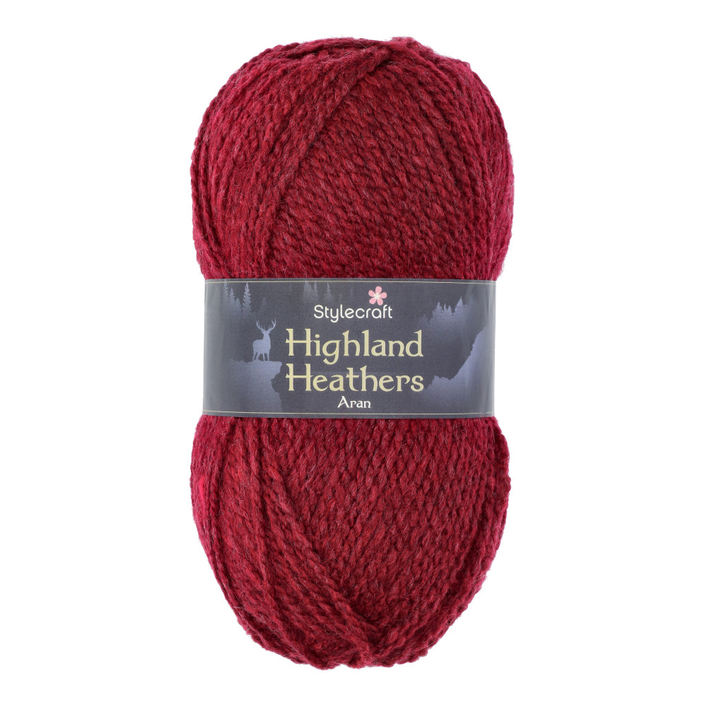 Stylecraft Highland Heathers Aran 3770 Steward Red