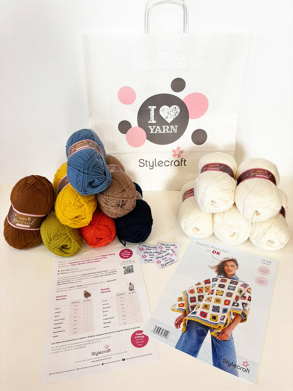 Niamh yarn pack mal — gemaakt met Stylecraft MAL Niamh Poncho in DK Haakpakket