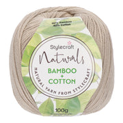 Stylecraft Naturals - Bamboo + Cotton DK 7146 Natural