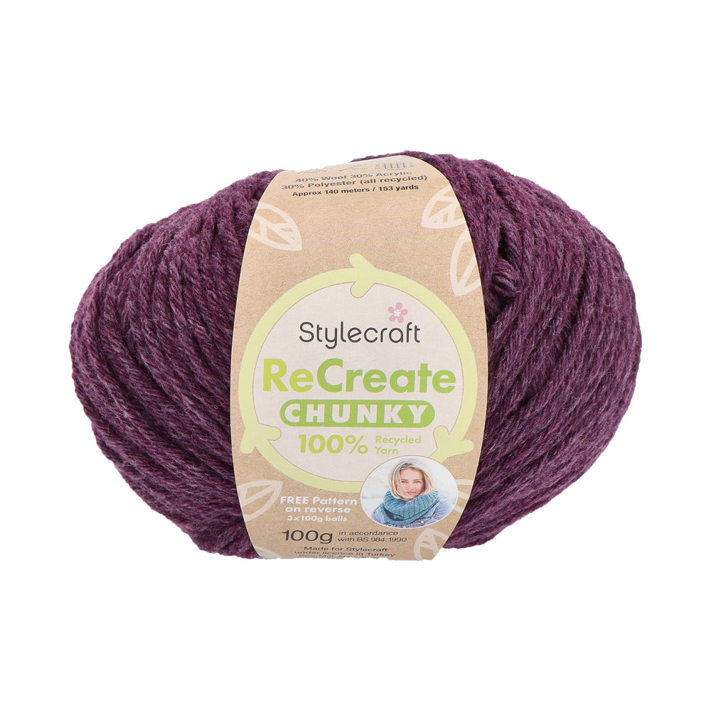 Stylecraft Recreate Chunky 3456 Aubergine