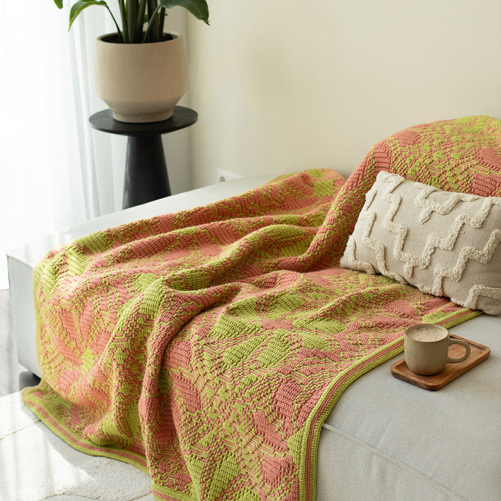 Bloemen groen hoofdafbeelding — gemaakt met Stylecraft Special DK