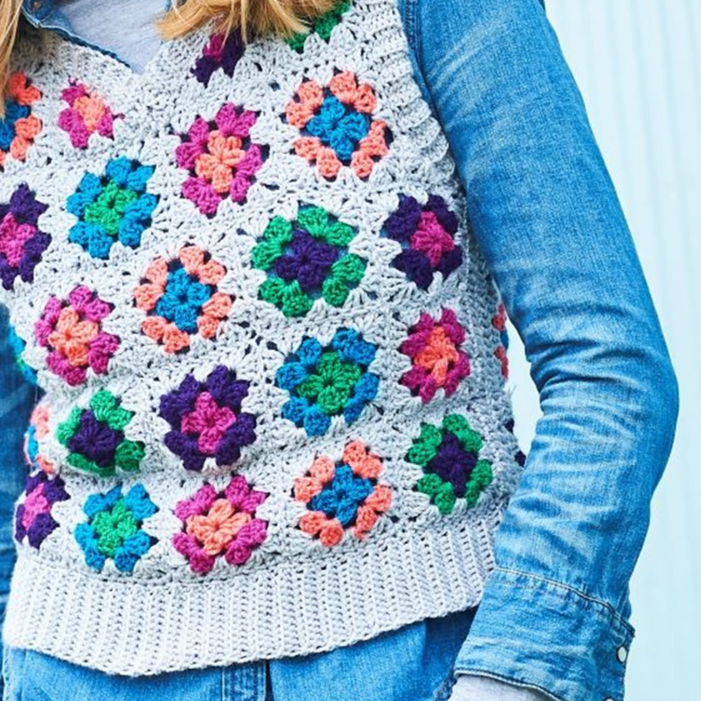 Stylecraft Special DK Granny Square Tank Tops Haakpatroon (4)