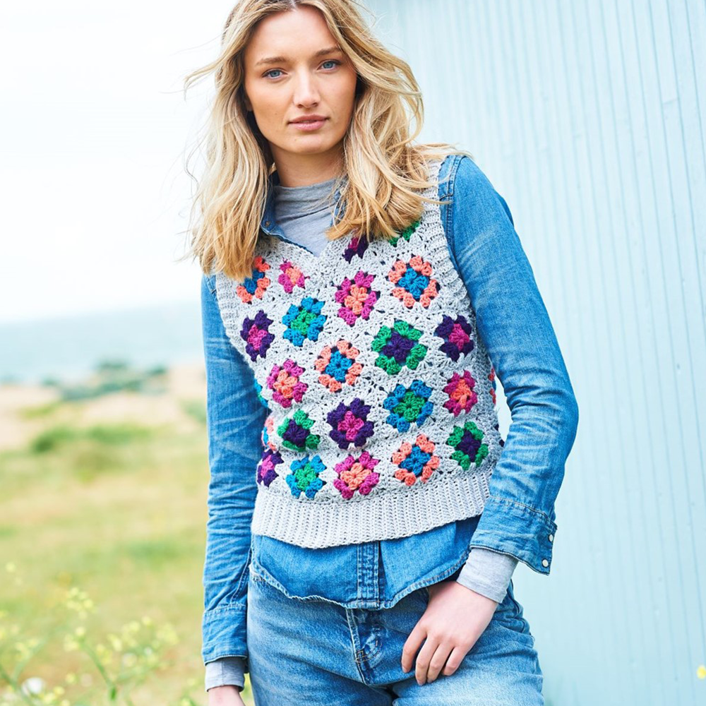 Stylecraft Special DK Granny Square Tank Tops Haakpatroon (3)