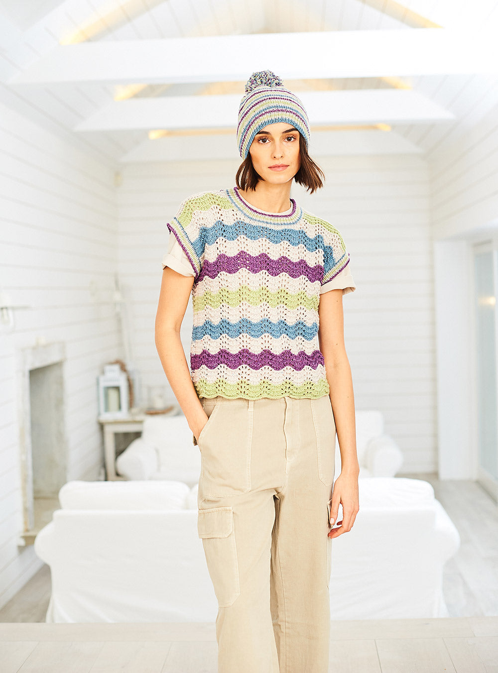 Stylecraft Sweater, Top and Hat in ReCreate DK 10059 (2)