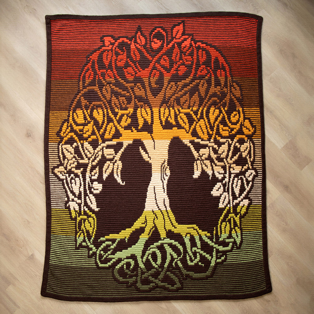 Three of life — gemaakt met Tree of Life Deken Garenpakket en Haakpakket (4)