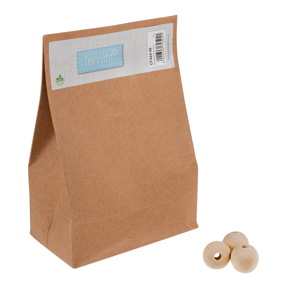 Trimits Houten Kralen 25 mm (50 stuks)