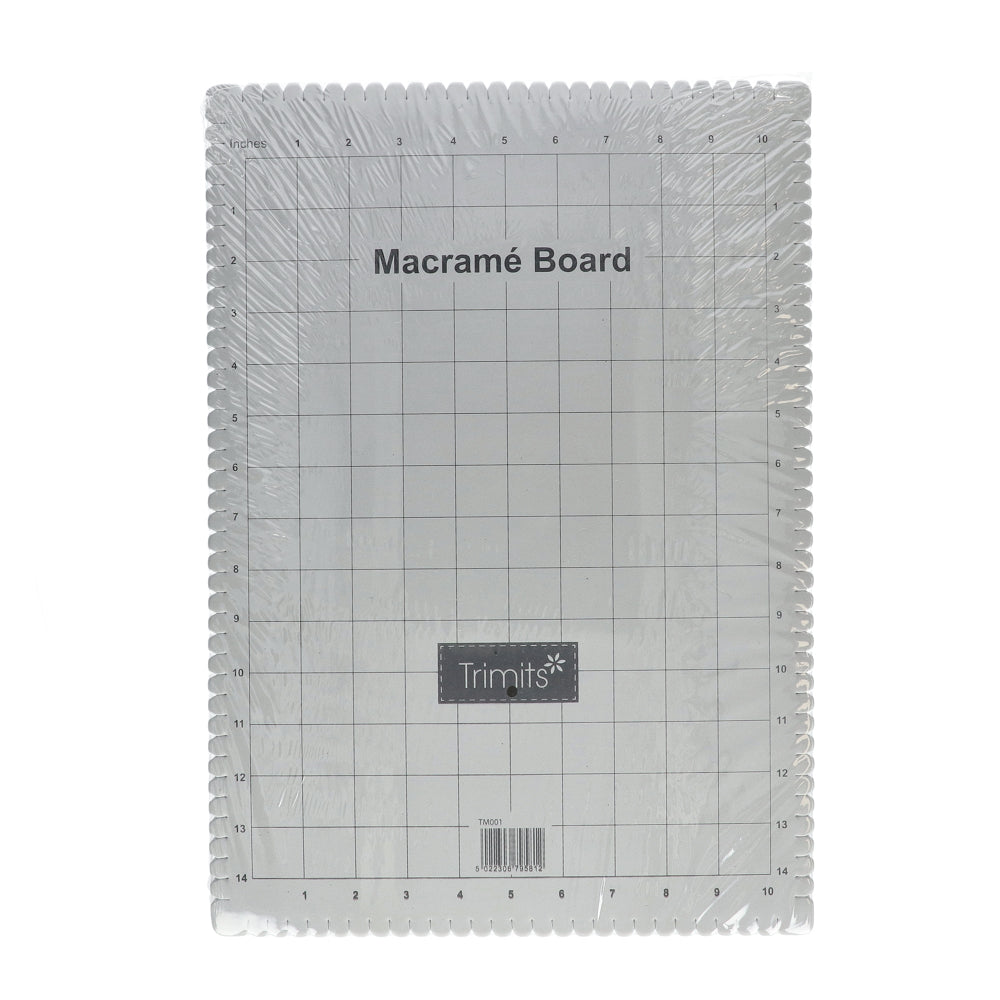 Trimits macramé project board met raster voor het vastzetten van macramé draden