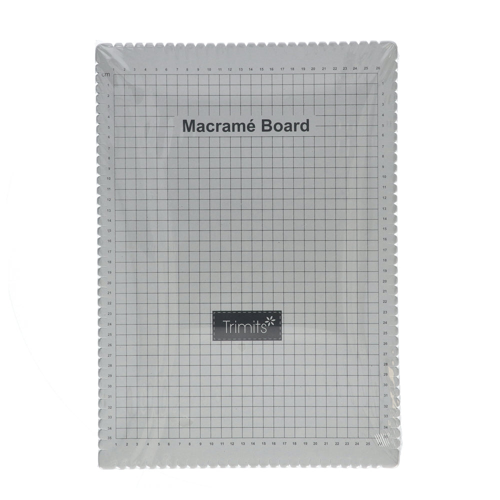Trimits macramé project board met raster voor het vastzetten van macramé draden