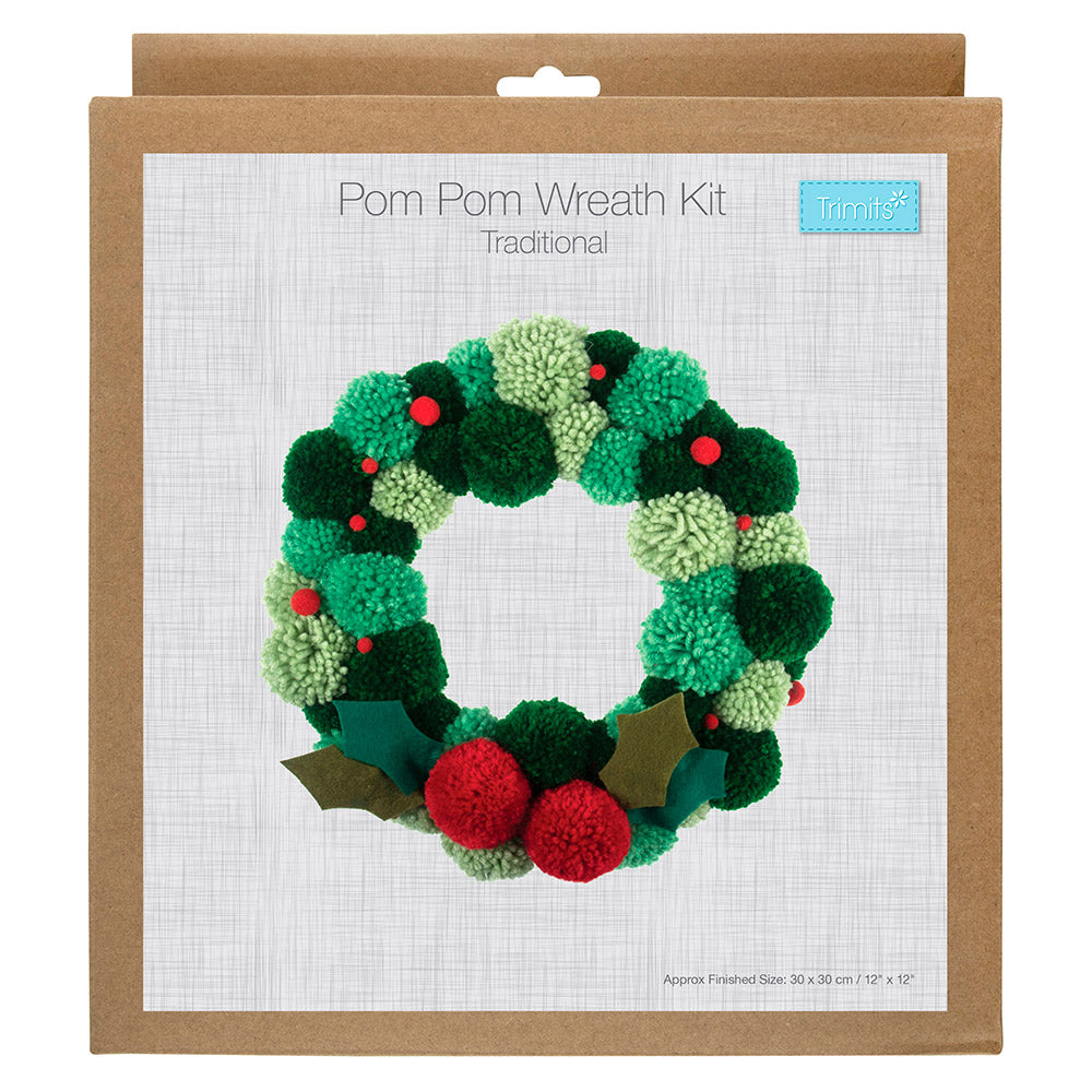 Trimits Pom Pom Krans Kit Groen