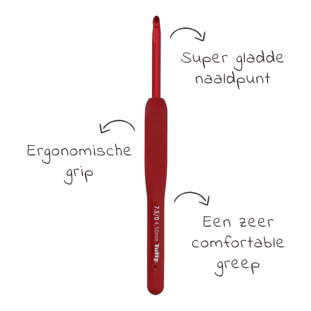 Tekstnl — gemaakt met Tulip Etimo Red Haaknaald 5.00mm