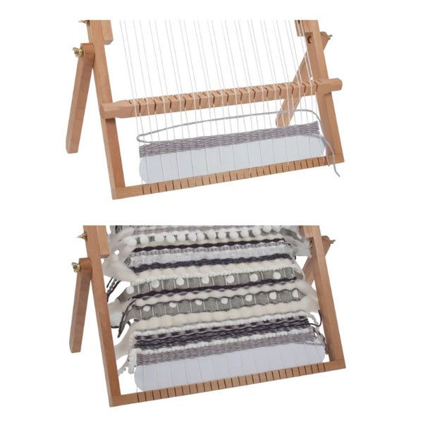 Milward beech wood extendable weaving loom — gemaakt met Uitschuifbaar Weefraam (2)