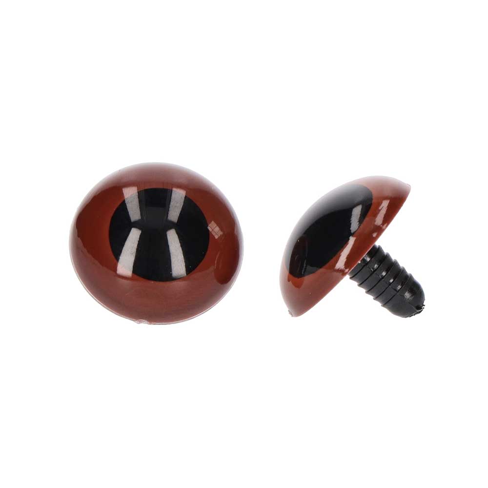 Veiligheidsogen Bruin 24mm per paar