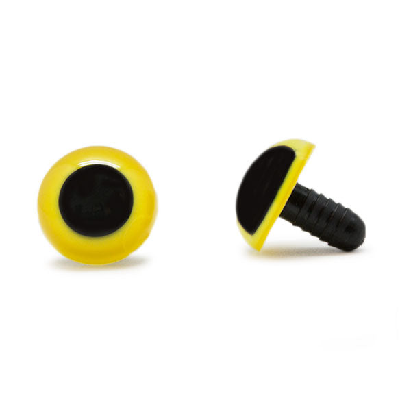 Veiligheidsogen Geel 18 mm per paar