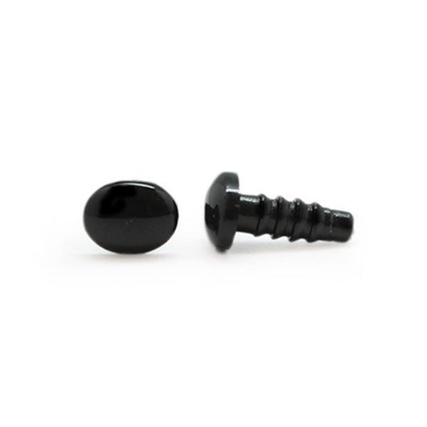 Veiligheidsogen Ovaal Zwart 5 paar 8mm