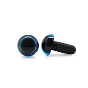 Veiligheidsogen Transparant Blauw 15 mm per paar