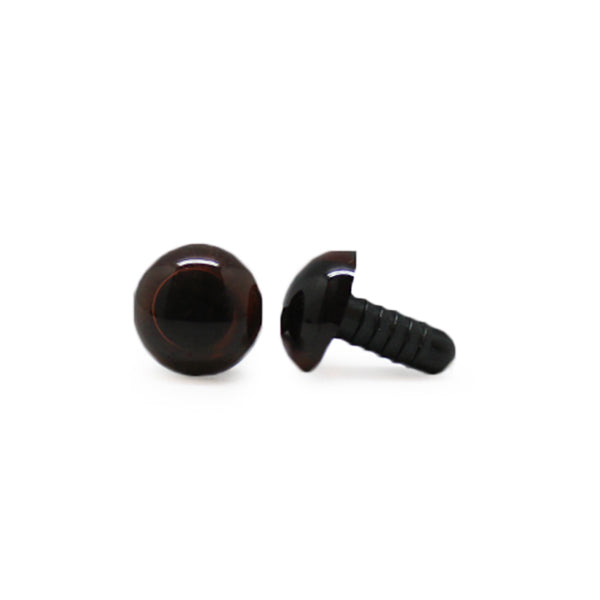 Veiligheidsogen Transparant Bruin 12 mm per paar