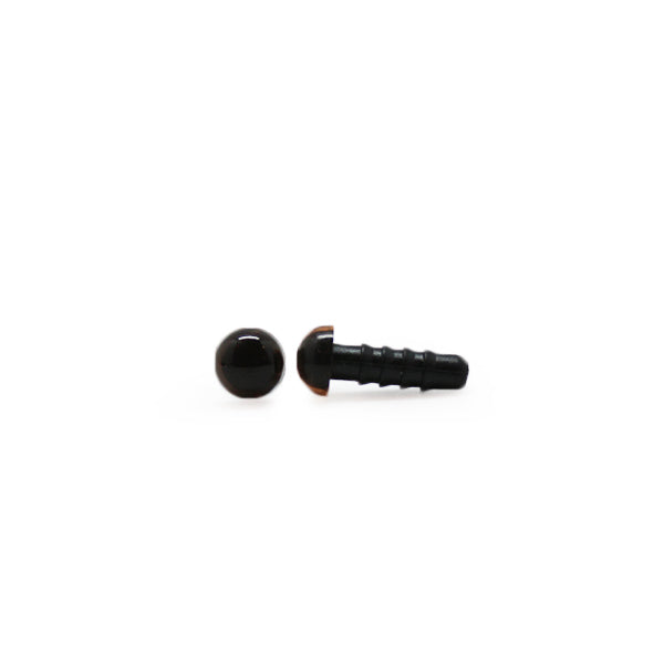 Veiligheidsogen Transparant Bruin 6 mm per paar