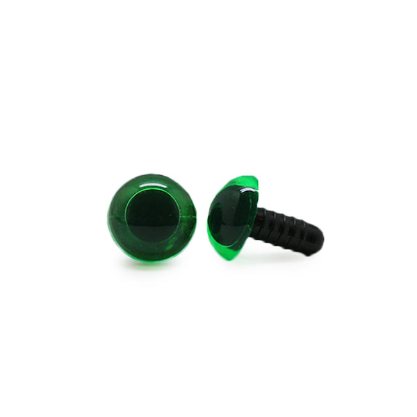 Veiligheidsogen Transparant Groen 12 mm per paar