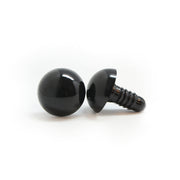Veiligheidsogen Zwart 15mm per paar