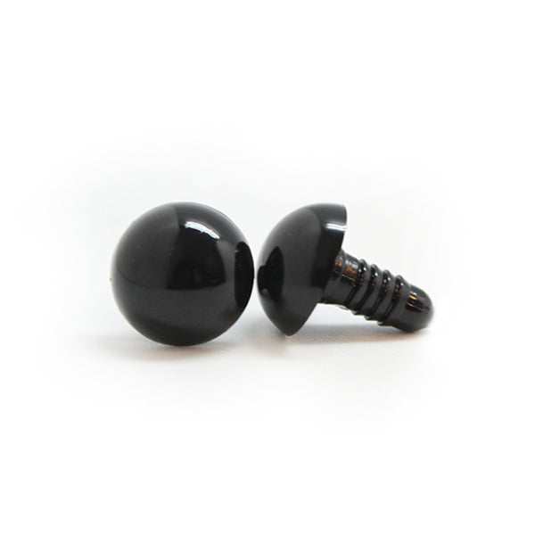 Veiligheidsogen Zwart 15mm per paar