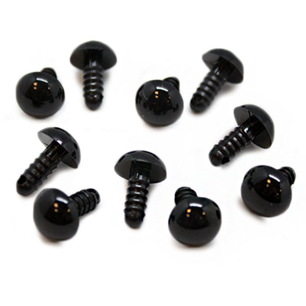 Veiligheidsogen Zwart 21 mm 5 paar