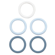 Go Handmade Siliconen Ringen 5 Stuks 01 Blauw Mix