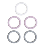 Go Handmade Siliconen Ringen 5 Stuks 02 Lavender Mix