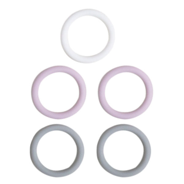 Go Handmade Siliconen Ringen 5 Stuks 02 Lavender Mix