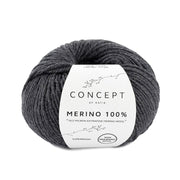 Katia Merino 100% 503 Donkergrijs - Katia Merino 100% 503 Donker grijs