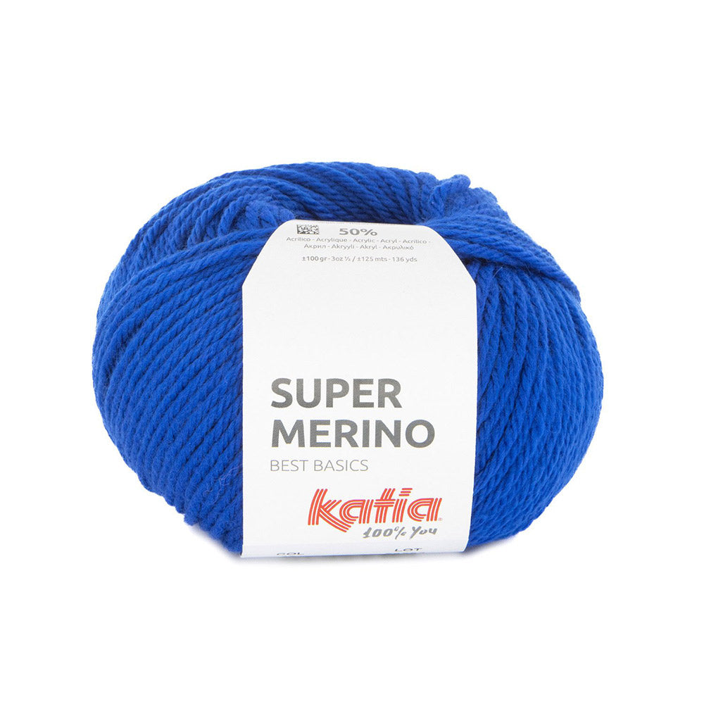 Katia Super Merino 045 Ultramarijnblauw - Katia Super Merino 45 Azul Ultramar