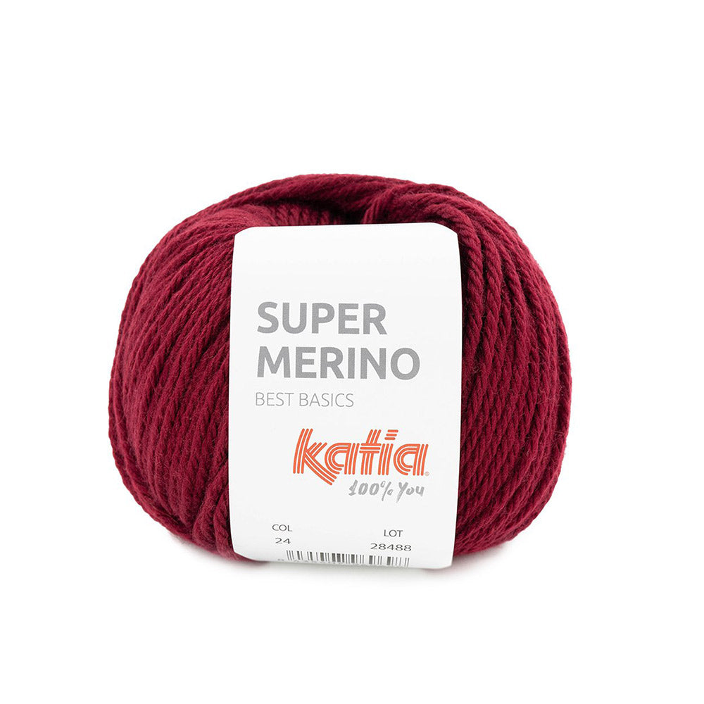 Katia Super Merino 024 Wijn rood
