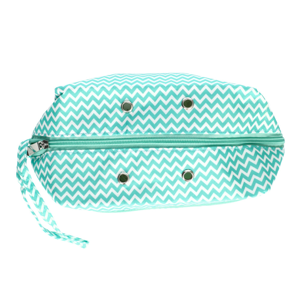 Wolplein Haaktas large wit/mint motief 29x12x17cm (2)