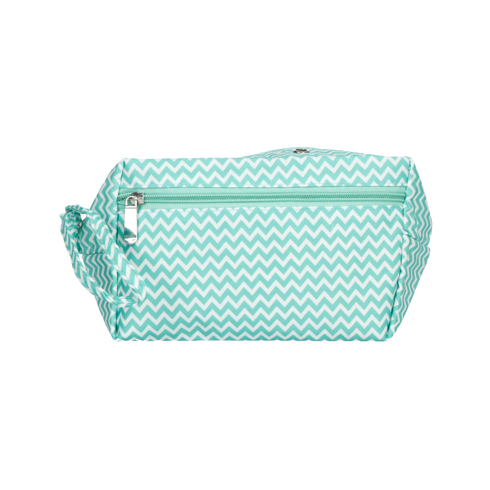 Wolplein Haaktas small wit/mint motief 21x12x13cm