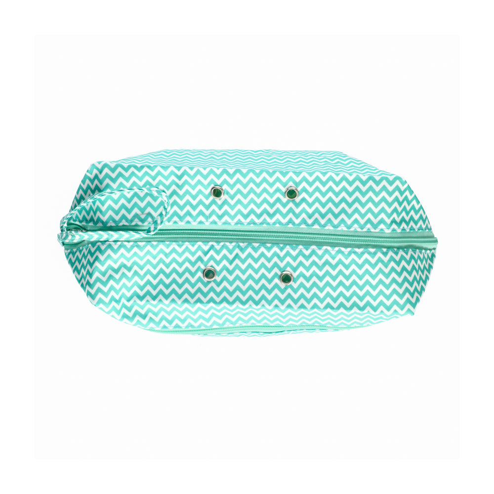 Wolplein Haaktas small wit/mint motief 21x12x13cm (2)
