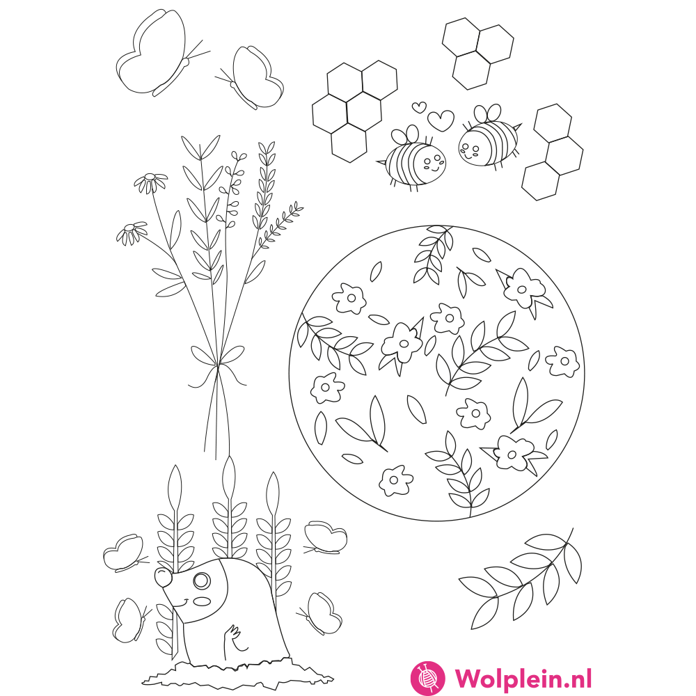 Lentenl — gemaakt met Wolplein Punchpatroon Lente (Stencil)