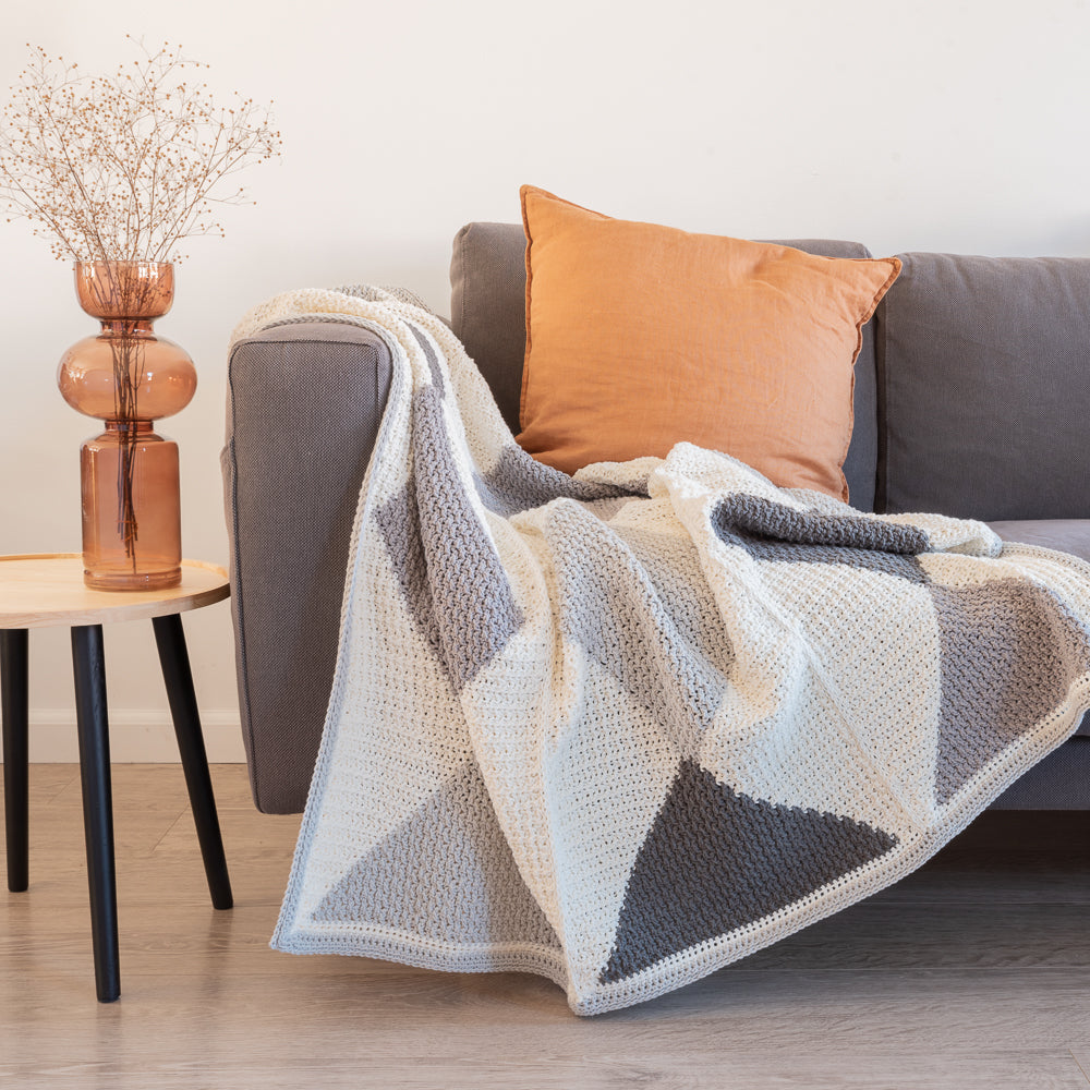 Harlequin blanket — gemaakt met Yarn and Colors Blankets Blankets Blankets Pattern Bundle