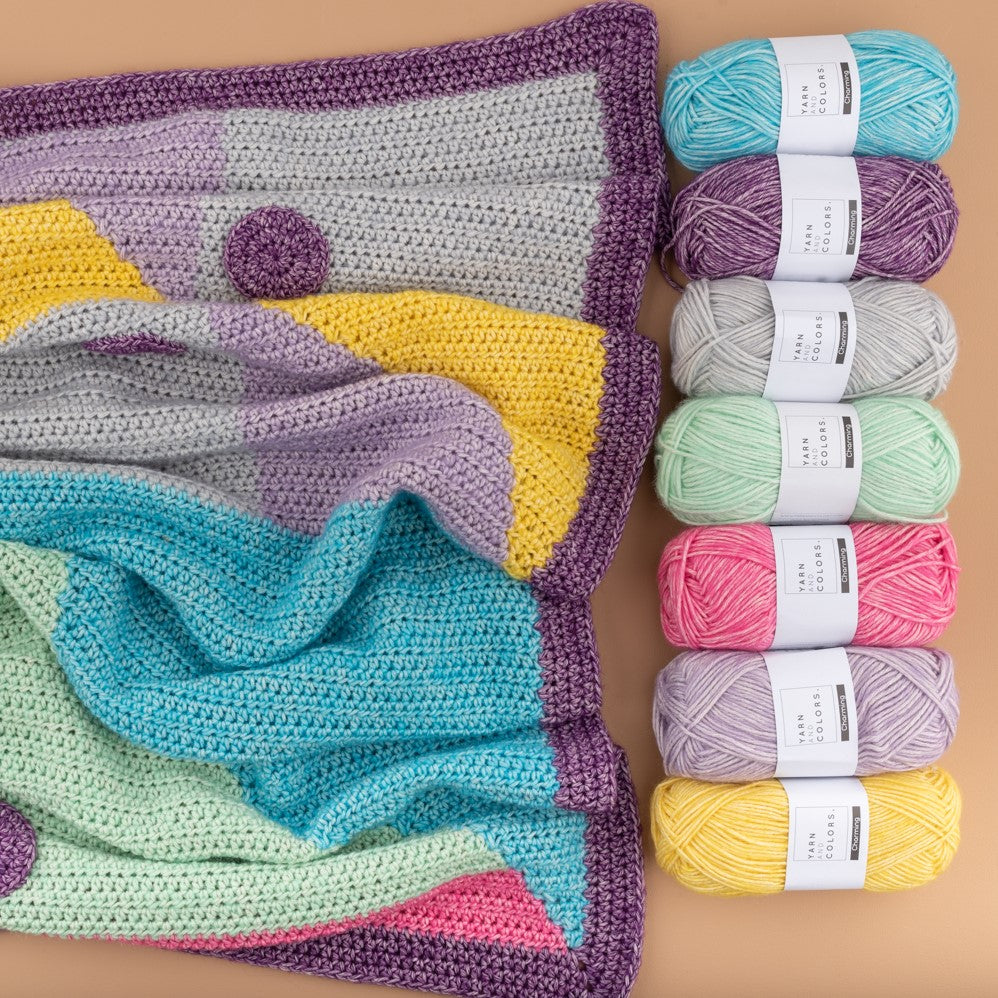 Yarn and colors mosaic window blanket haakpakket grape — gemaakt met Yarn and Colors Charming
