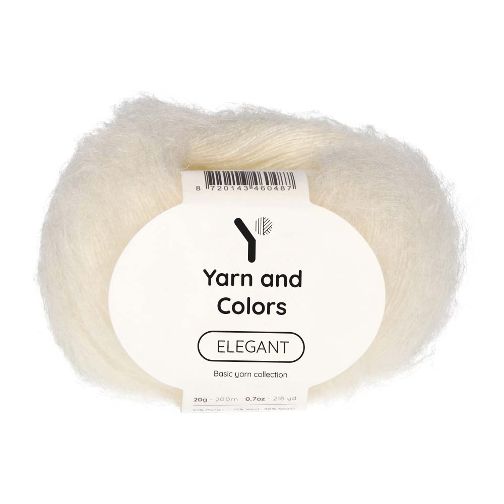 Yarn and Colors Elegant 002 Cream - bol garen in deze kleur