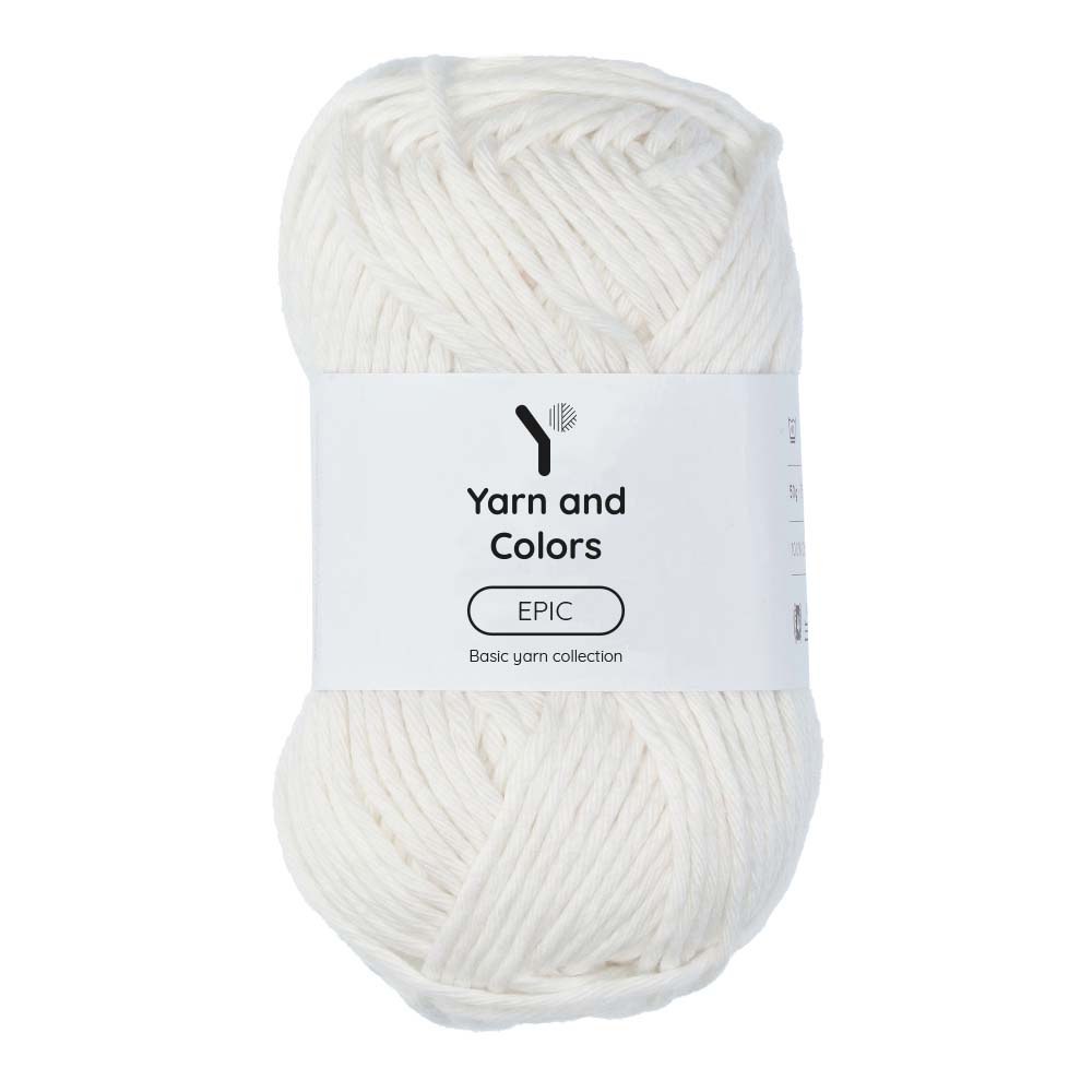 Yarn and Colors Epic 001 White - bol garen in deze kleur